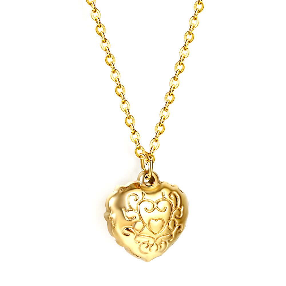 Hart met witte schelp hanger ketting