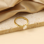 Bague en diamant ovale à griffes