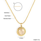 Kattenoog ronde gedraaide hanger ketting