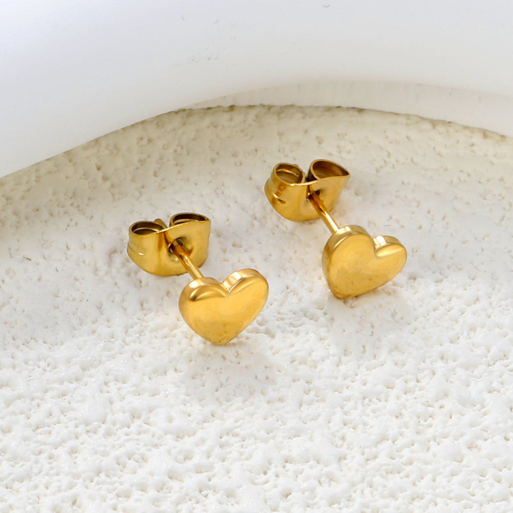 Hartvormige speld oorbellen