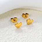 Hartvormige speld oorbellen