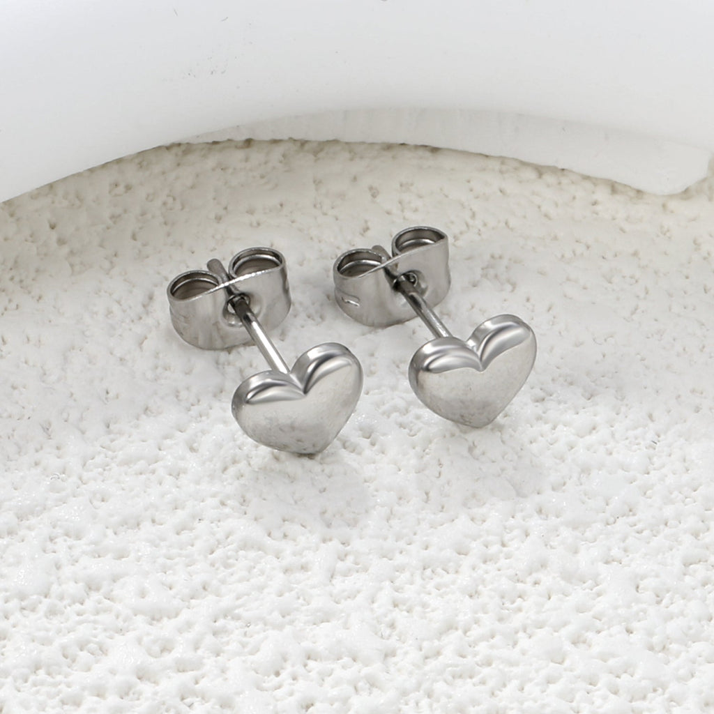 Hartvormige speld oorbellen