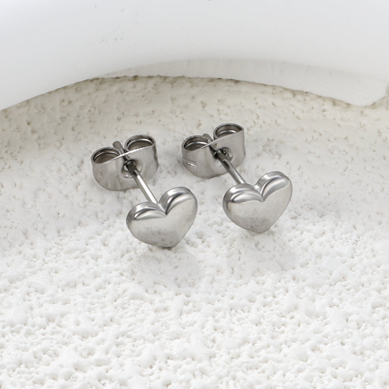 Hartvormige speld oorbellen