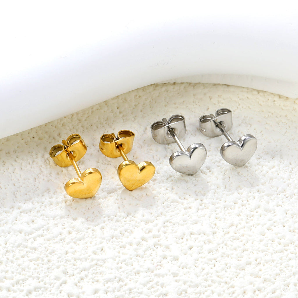 Hartvormige speld oorbellen