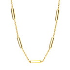 Langwerpige hanger ketting