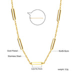 Langwerpige hanger ketting