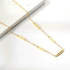 Langwerpige hanger ketting