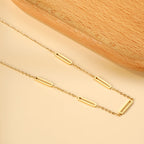 Langwerpige hanger ketting