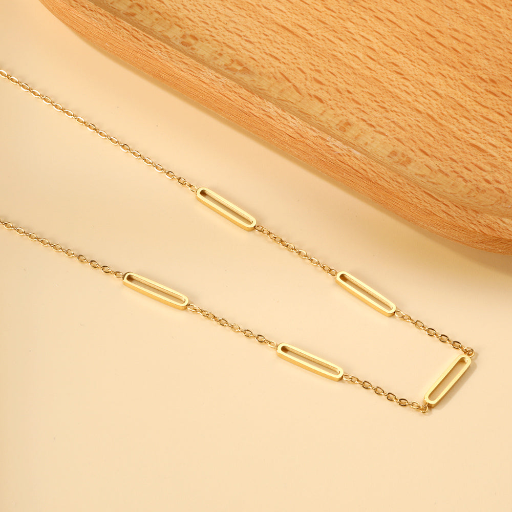 Langwerpige hanger ketting