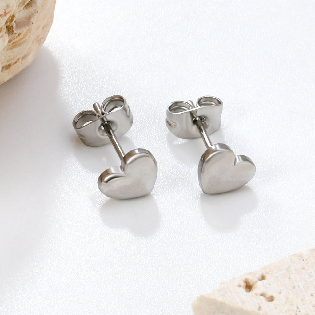 Hartvormige speld oorbellen