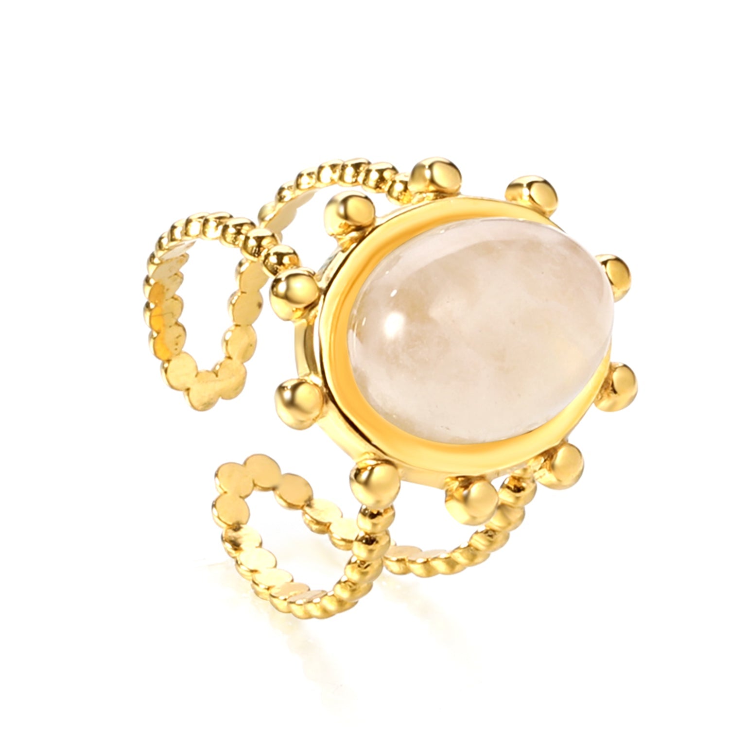 Enkele bandring met heldere, turquoise en anthofyllietstenen