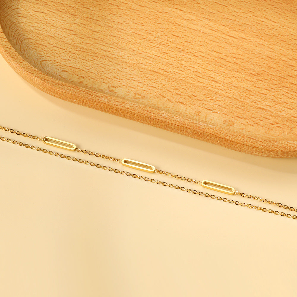 Gouden draadkettingarmband