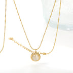 Kattenoog ronde gedraaide hanger ketting