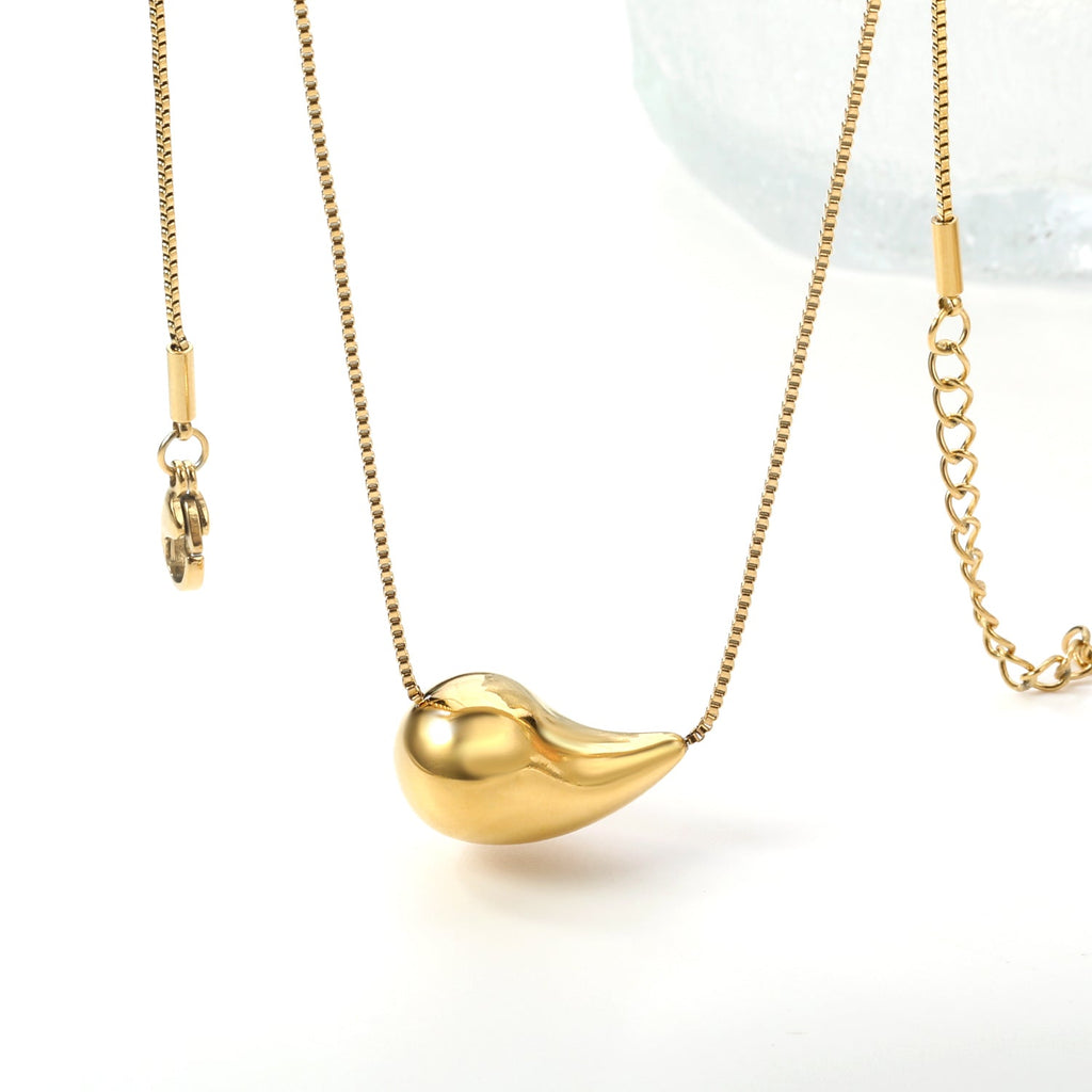 Waterdruppel ovale hanger ketting