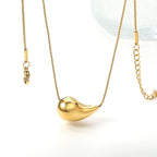 Waterdruppel ovale hanger ketting