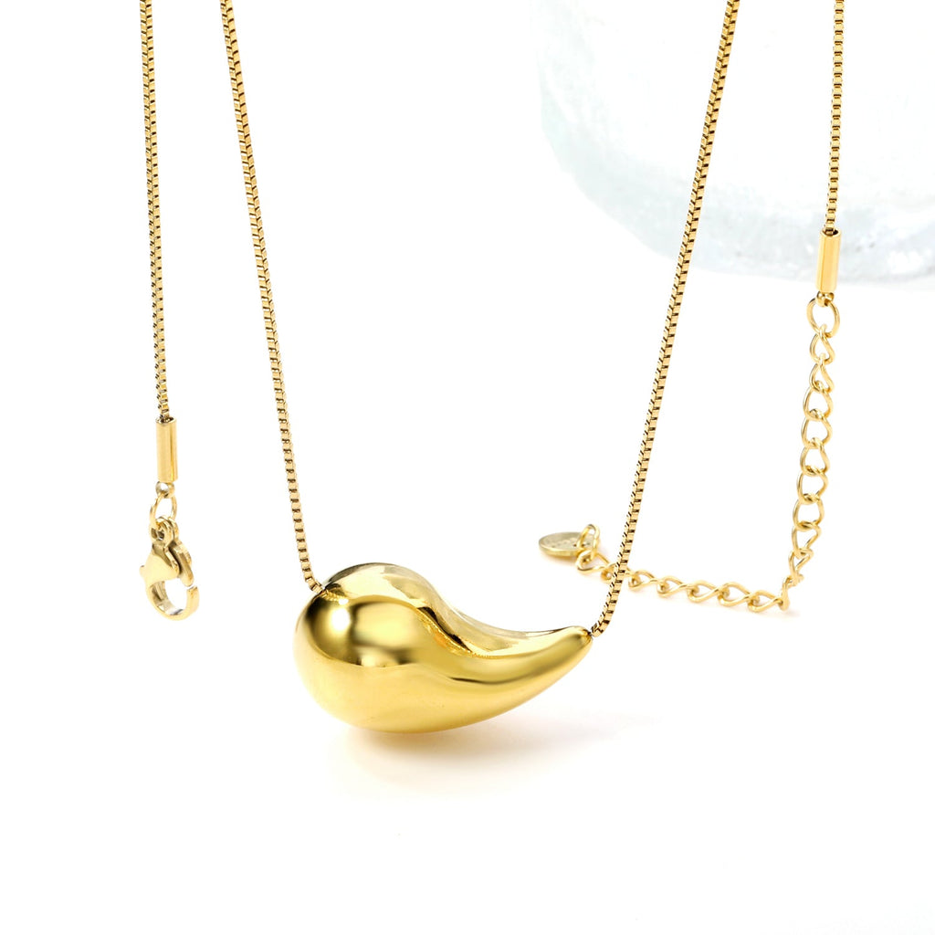 Waterdruppel ovale hanger ketting