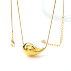Waterdruppel ovale hanger ketting