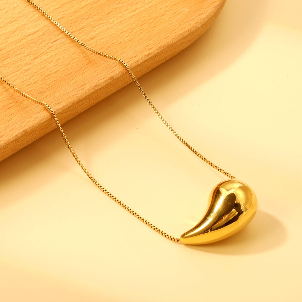 Waterdruppel ovale hanger ketting