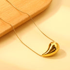 Waterdruppel ovale hanger ketting