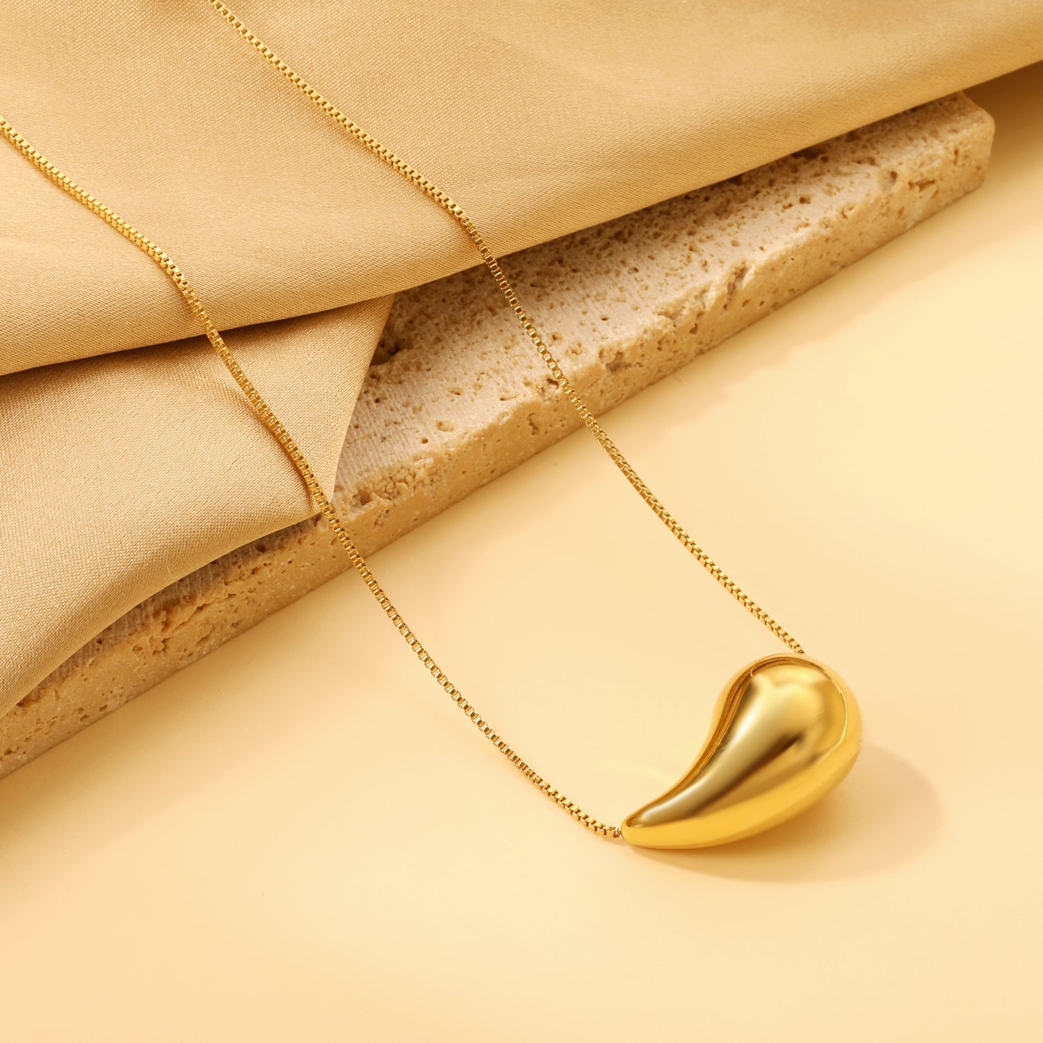 Waterdruppel ovale hanger ketting