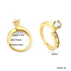 Mini-ring met klauwgesp en zirkonia