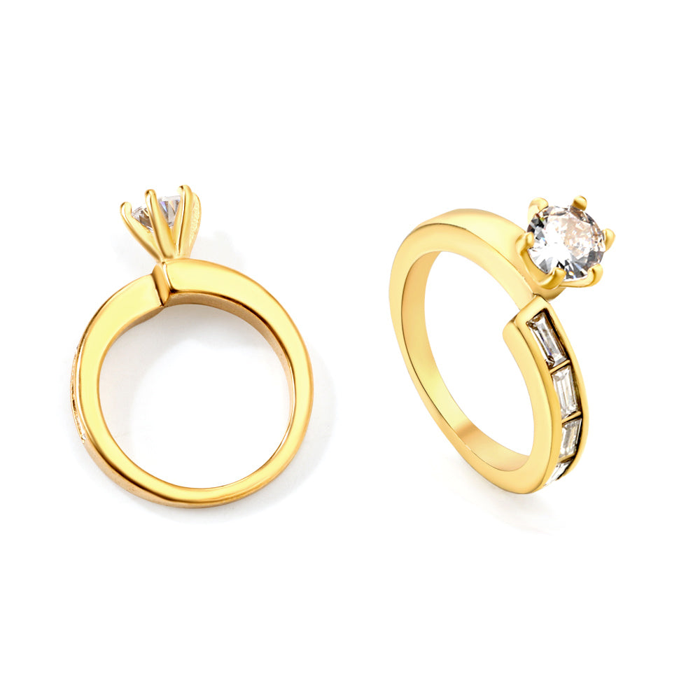 Mini-ring met klauwgesp en zirkonia