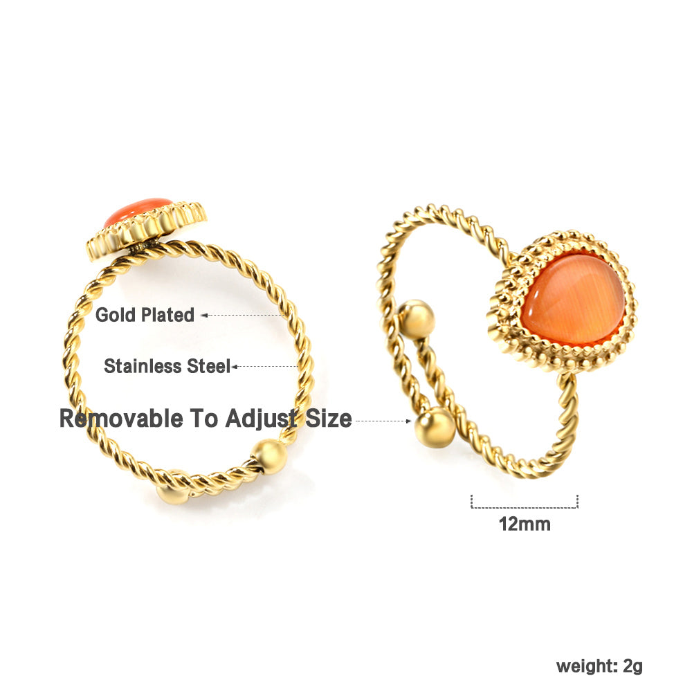 Vintage Elegant Stainless Steel Ring