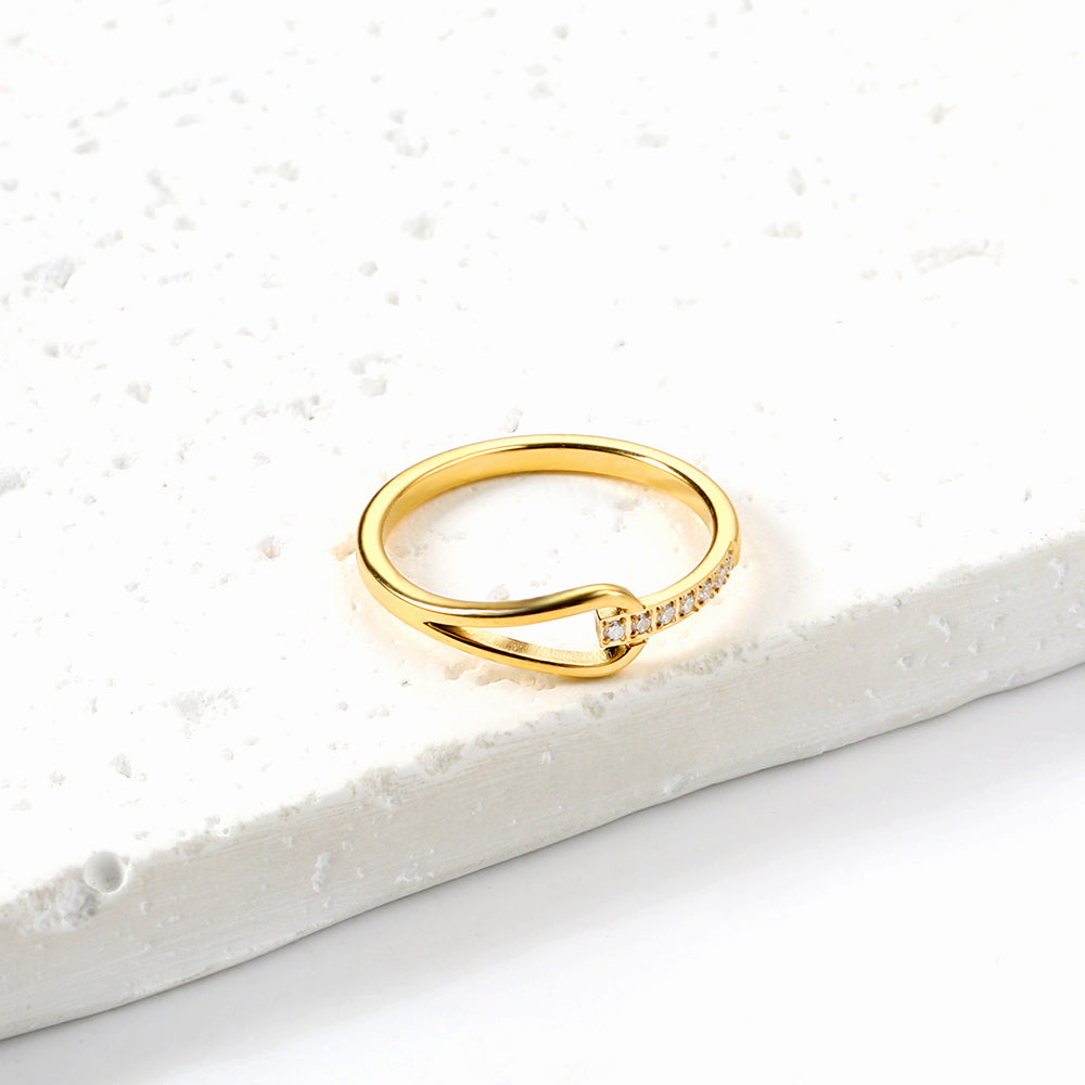 Geometrische diamant waterdruppel holle ring