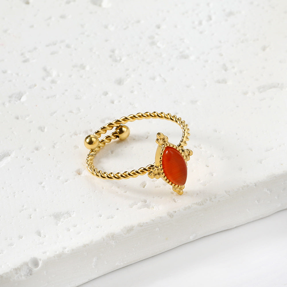 Vintage Elegant Stainless Steel Ring