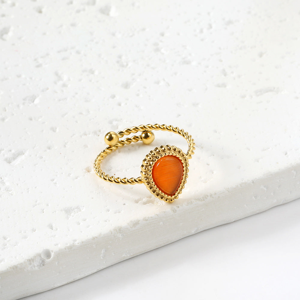 Vintage Elegant Stainless Steel Ring