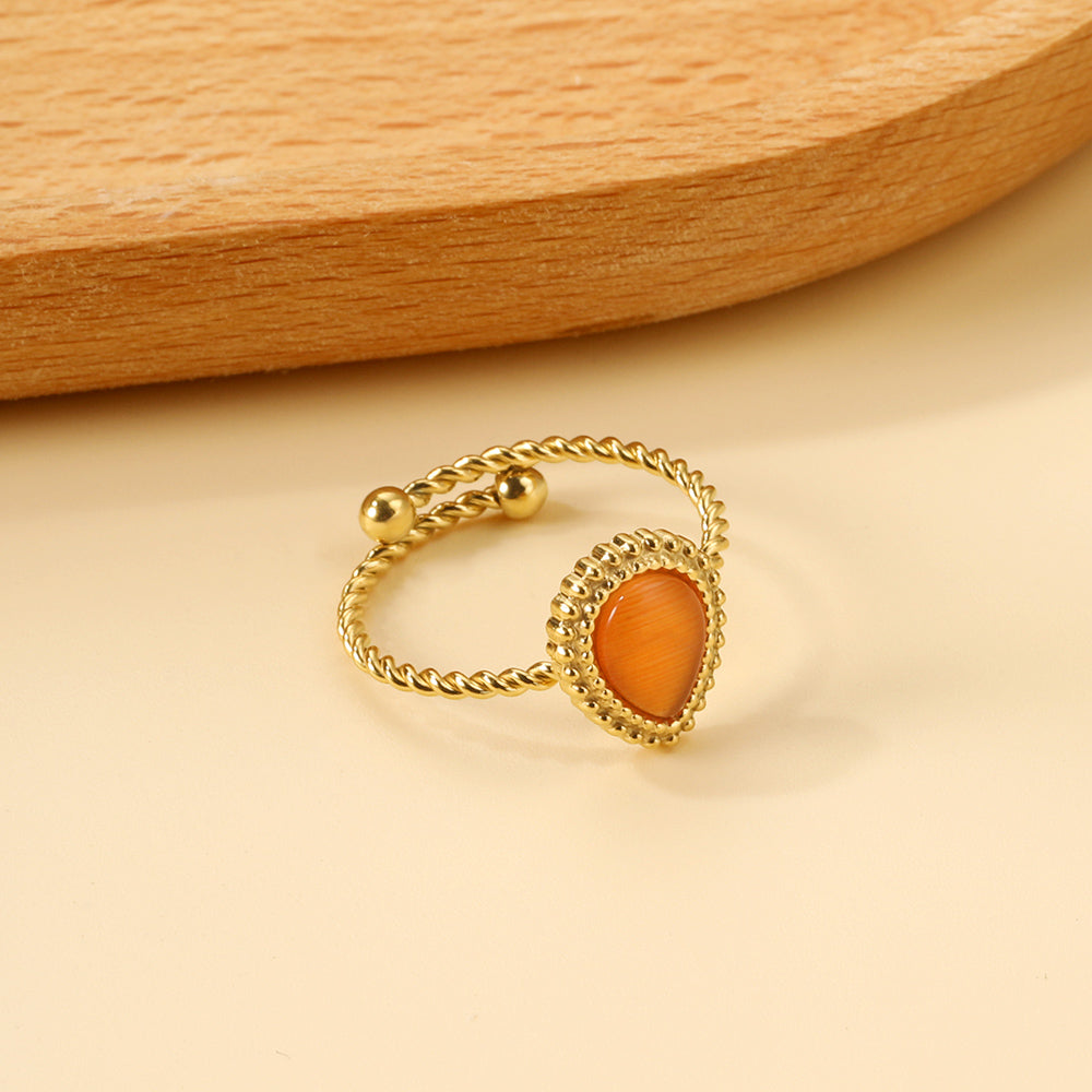 Vintage Elegant Stainless Steel Ring