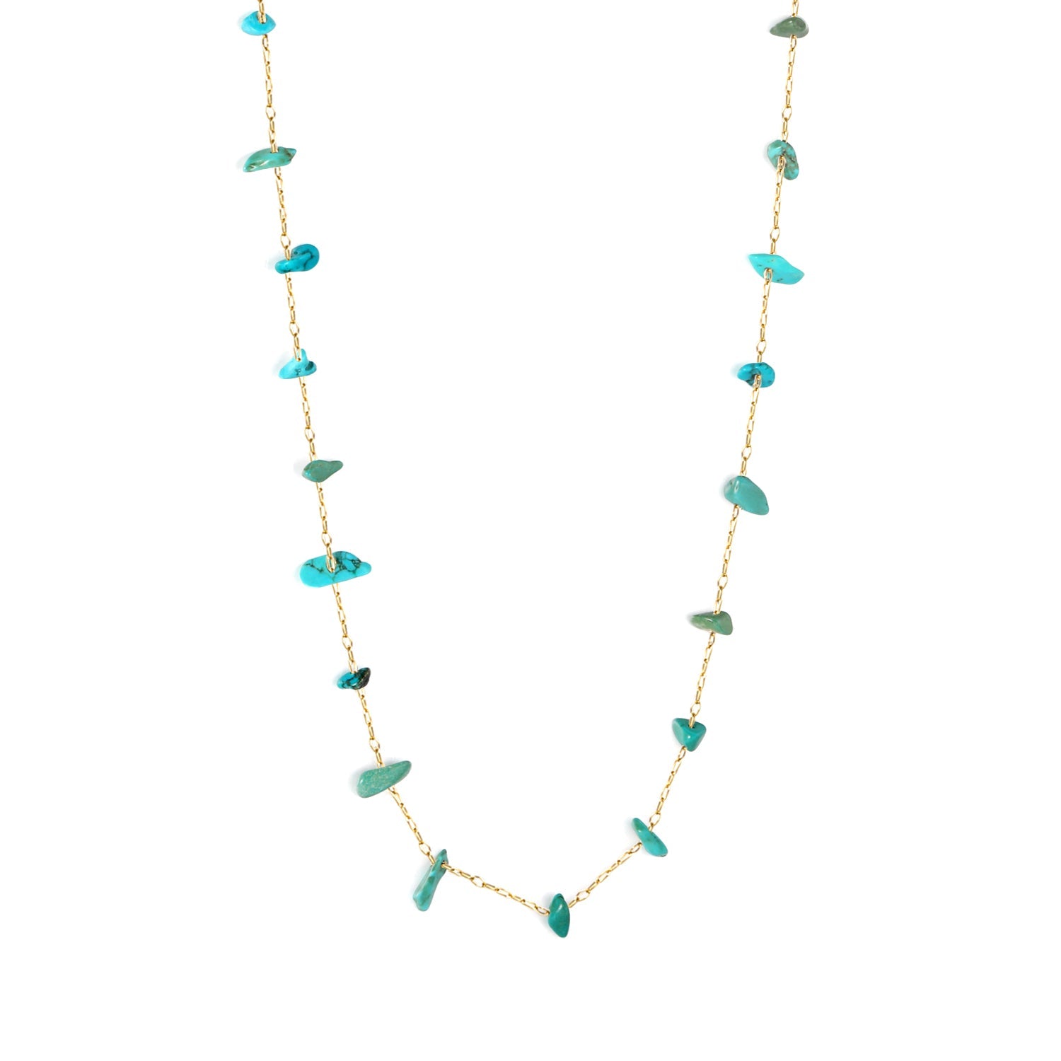 Gouden edelsteen kruisketting