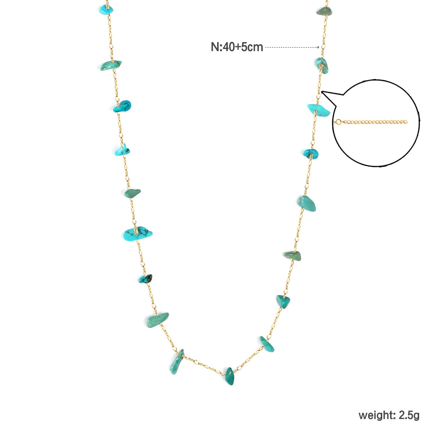 Gouden edelsteen kruisketting