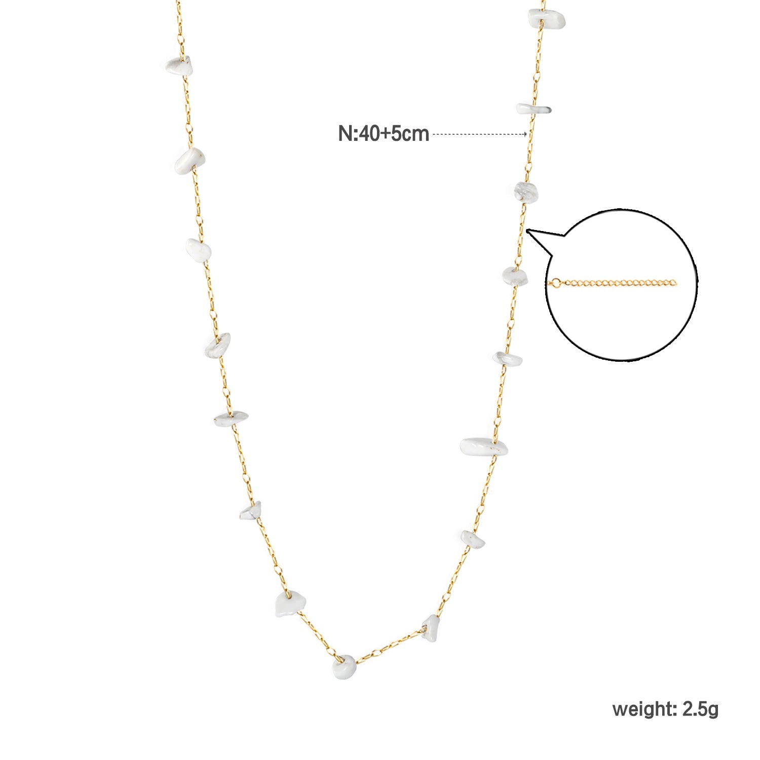 Gouden edelsteen kruisketting