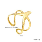 Gouden zeester manchet armband