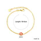 Zes-bloemblaadjes bloem olie druppel armband