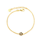 Zes-bloemblaadjes bloem olie druppel armband