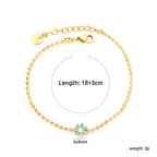 Zes-bloemblaadjes bloem olie druppel armband