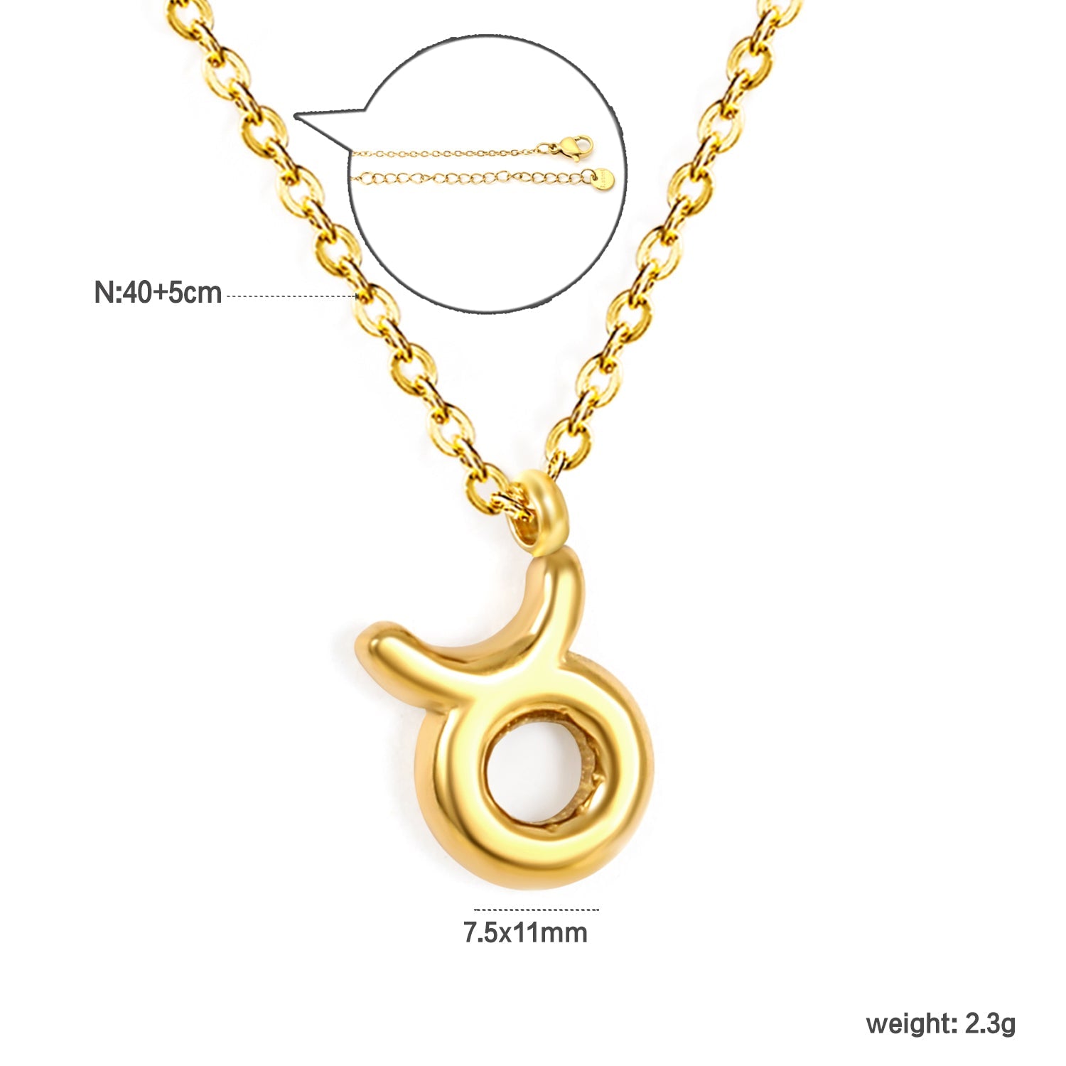 Zodiac Bubble Constellation Hanger Ketting – Gouden Ketting