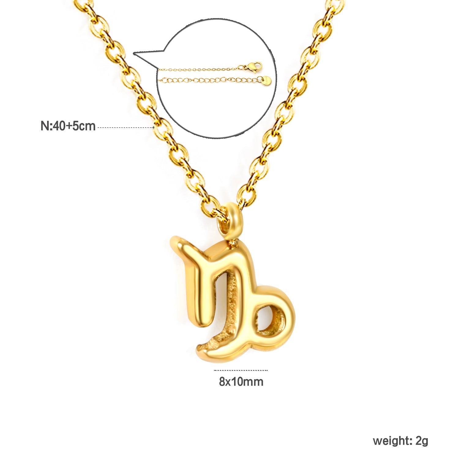 Zodiac Bubble Constellation Hanger Ketting – Gouden Ketting