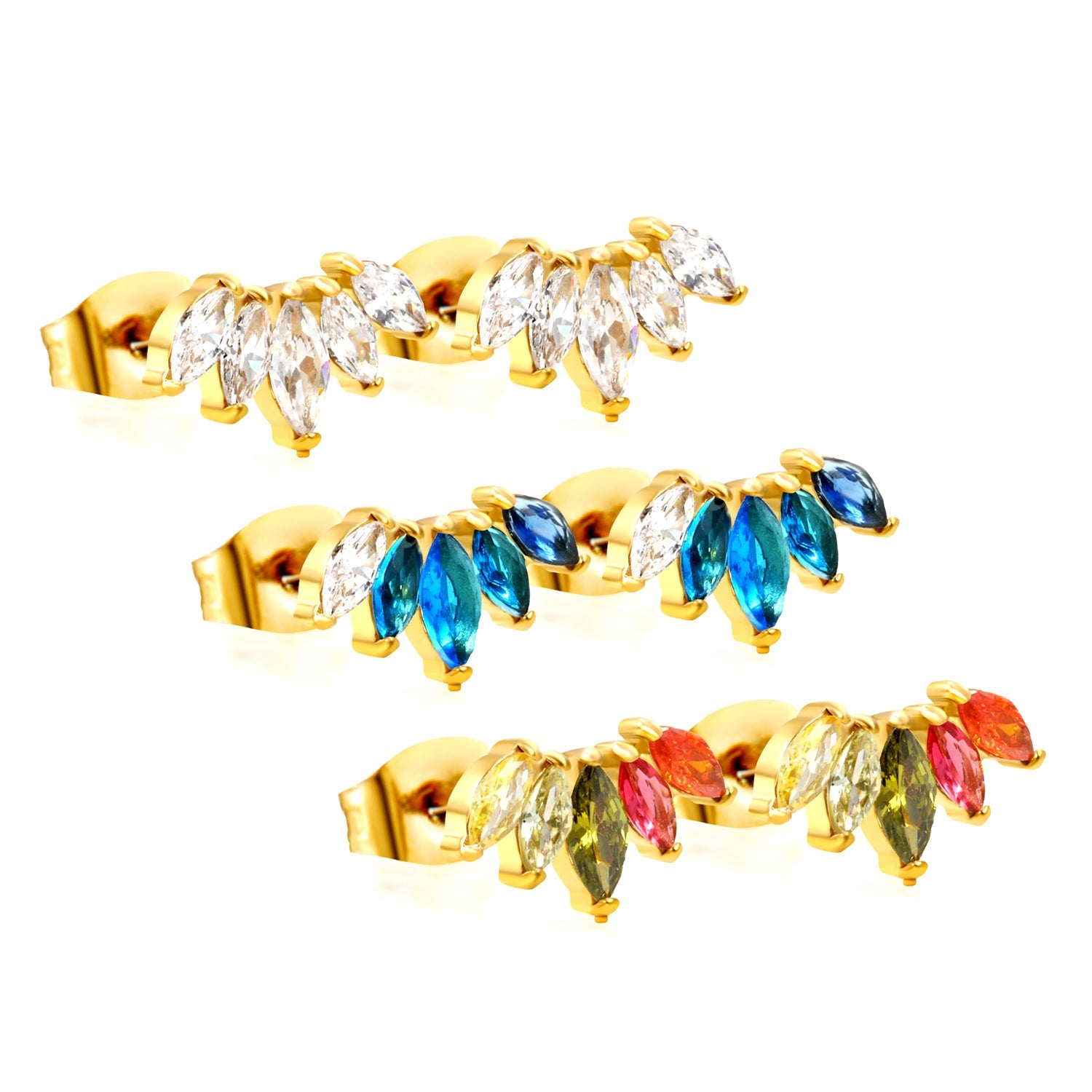 Zirkonia diamanten oorbellen