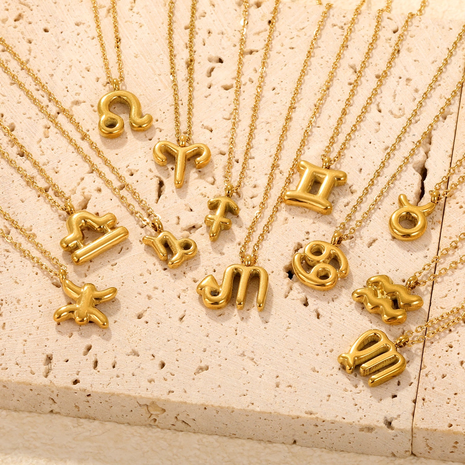 Zodiac Bubble Constellation Hanger Ketting – Gouden Ketting