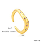 Multi-Color Flower Open Ring