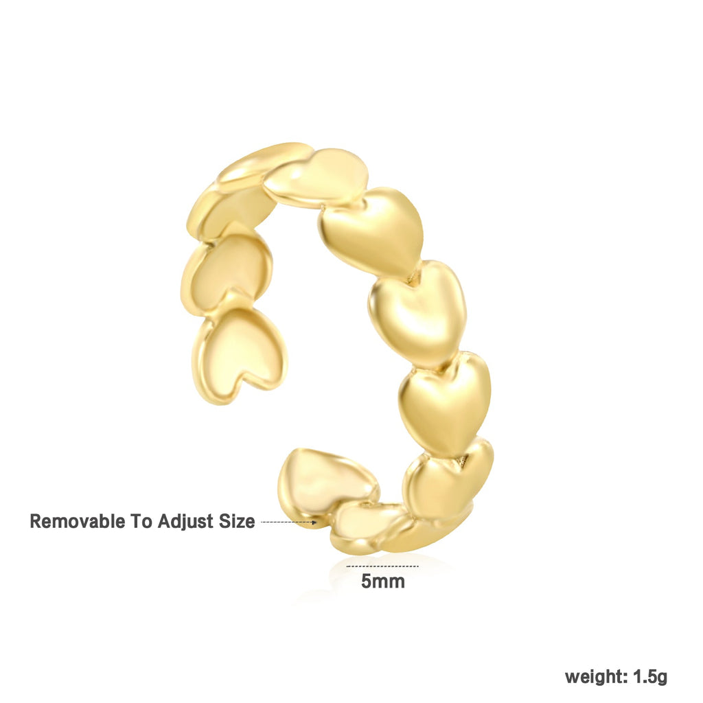 Dramatische gouden open ring