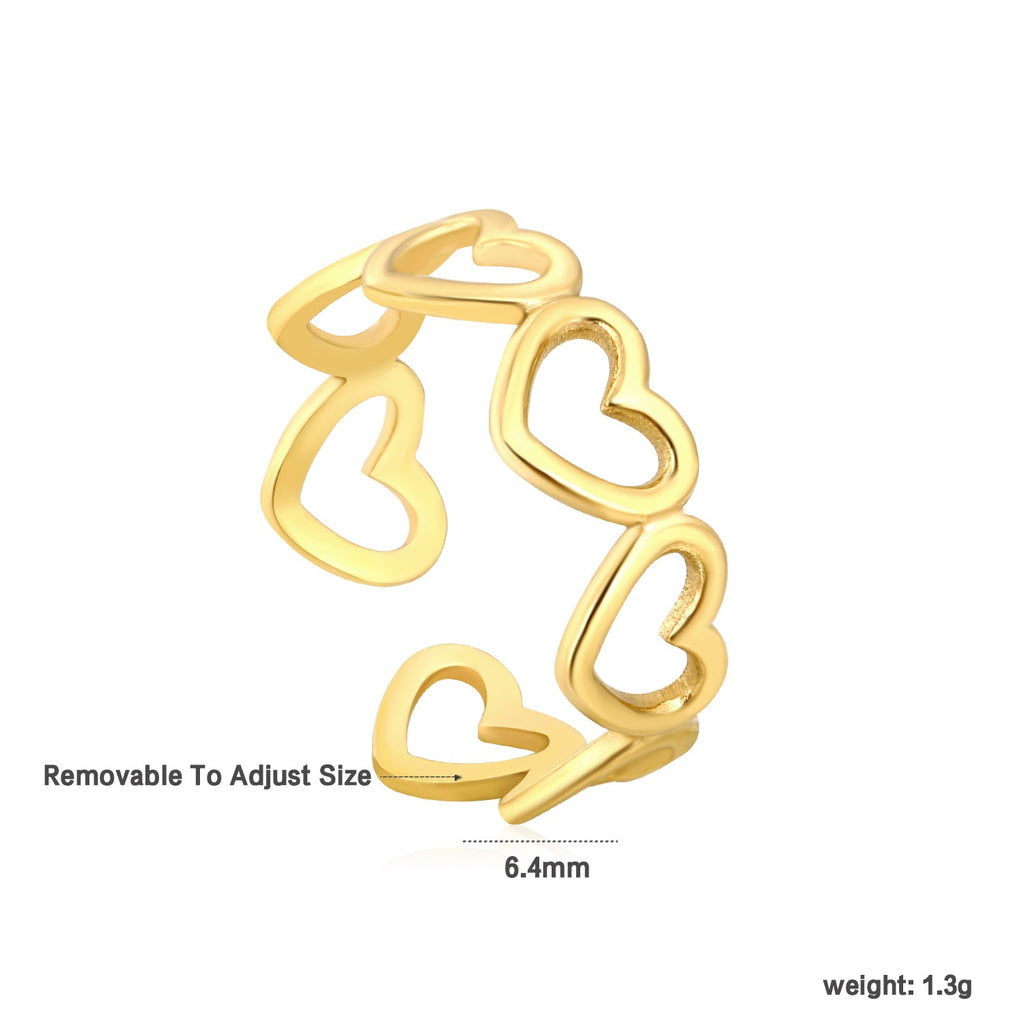 Vintage Matte Golden Adjustable Ring