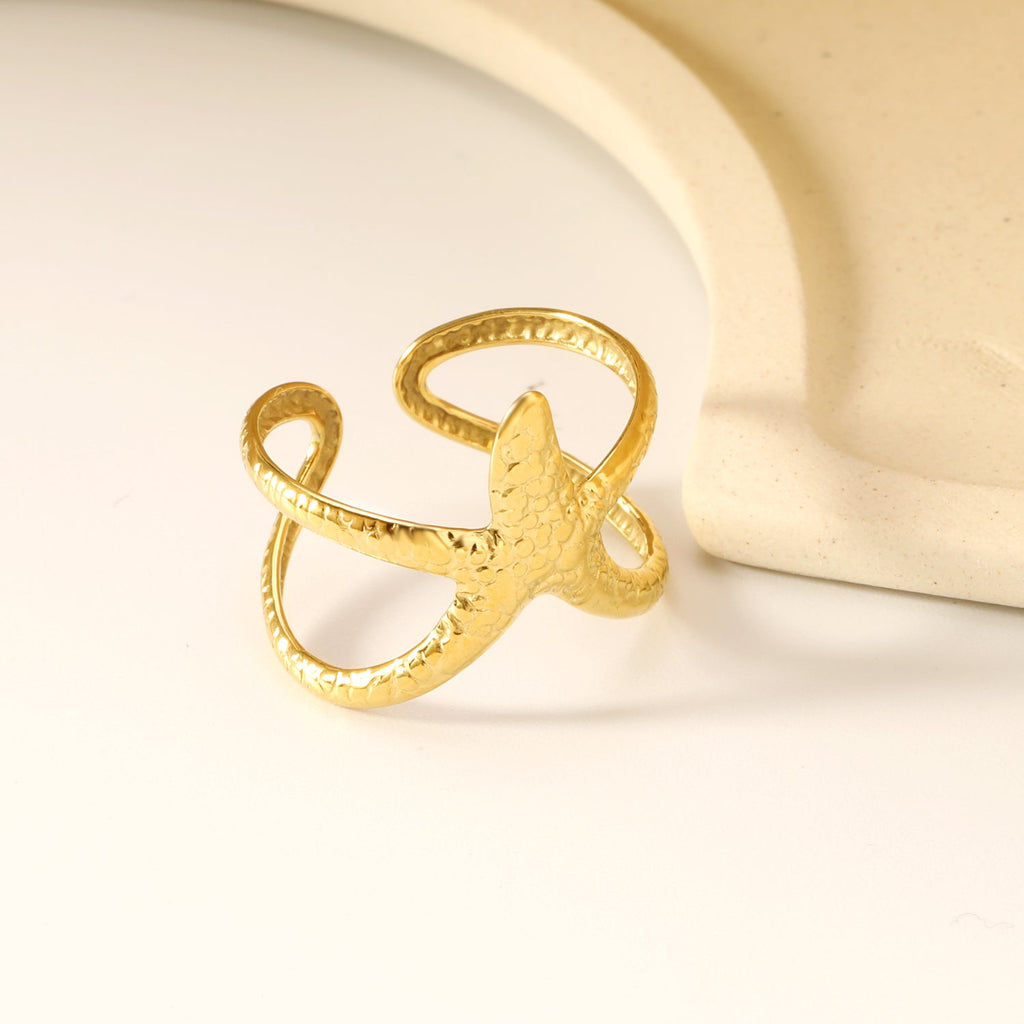 Gouden zeester manchet armband