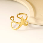 Gouden zeester manchet armband