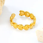 Dramatische gouden open ring