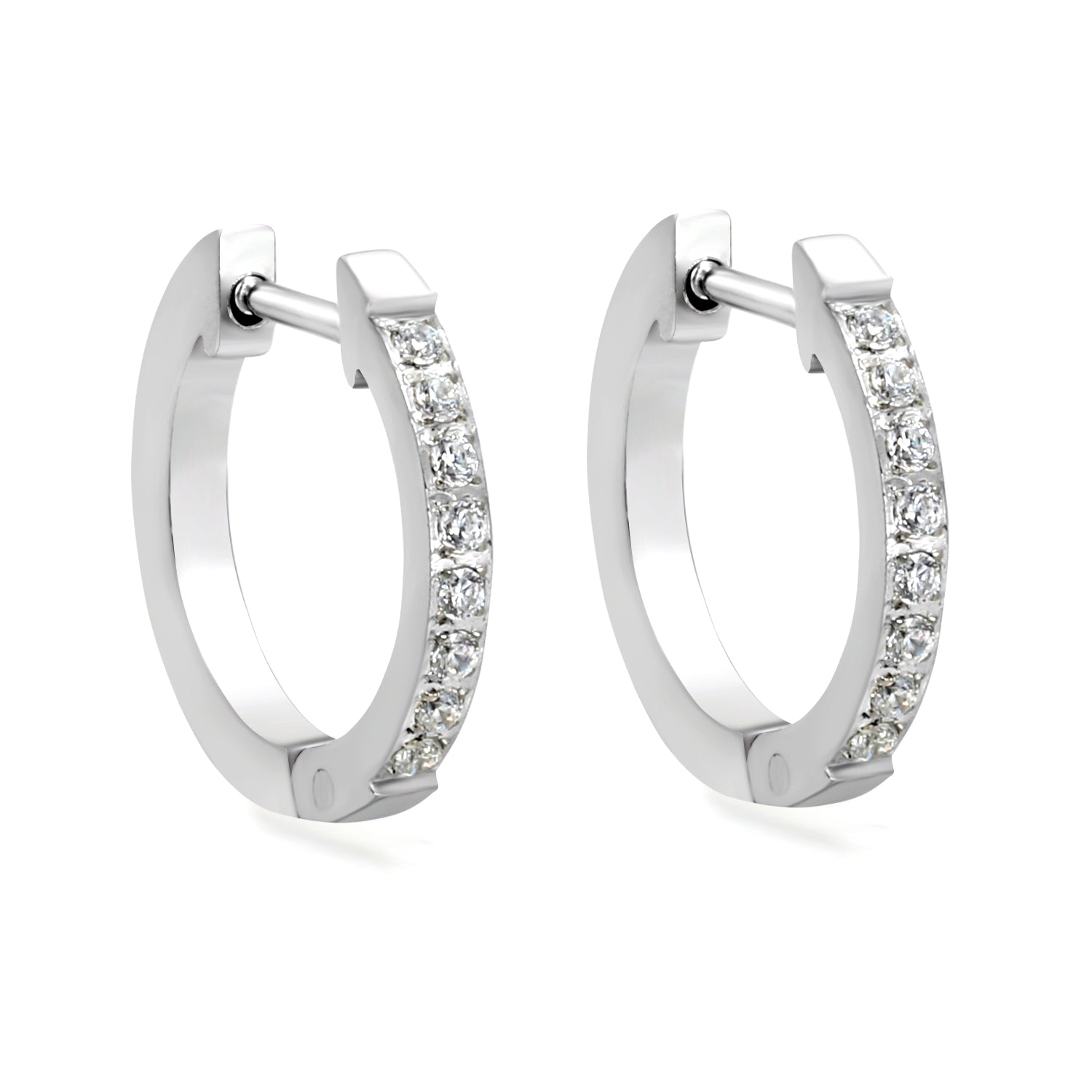 Ronde zirkonium oorclips