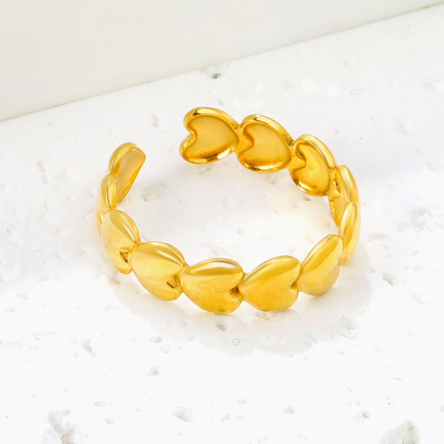 Dramatische gouden open ring